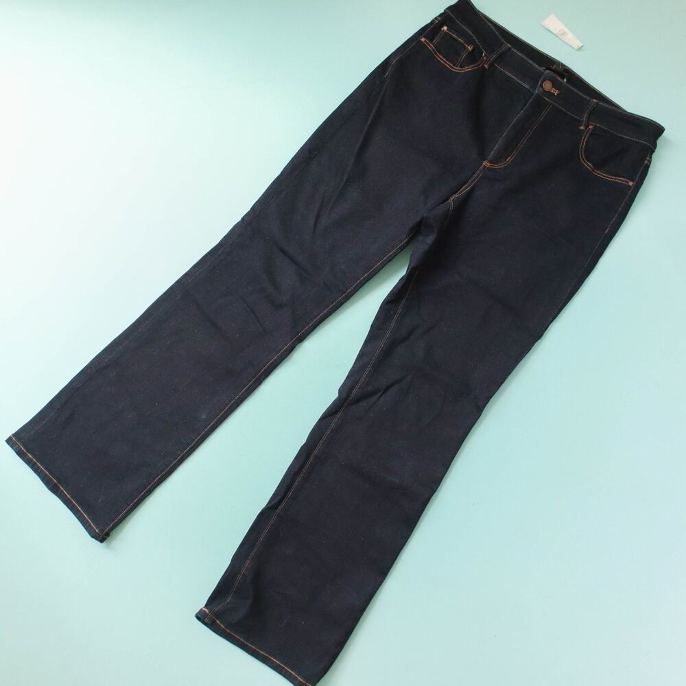 Ann Taylor Curvy Fit Slim Boot Dark Wash Jeans Size 12 NWT Classic Capsule